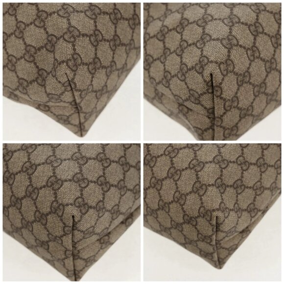 GUCCI GG Supreme Tote Bag PVC Leather Beige Silver 189897 Auth yk19708V - Picture 14 of 16